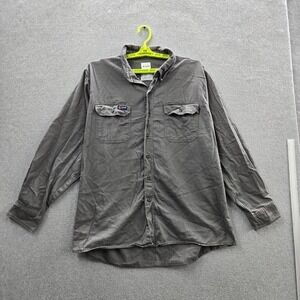 Lapco FR Men Button Up Shirt XL-REGULAR Gray Embroidered Twill IGR7 Work